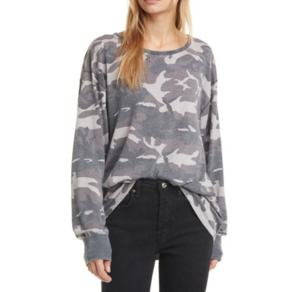 Free People Tops - NWT Free People Camo Long Sleeve Tee
